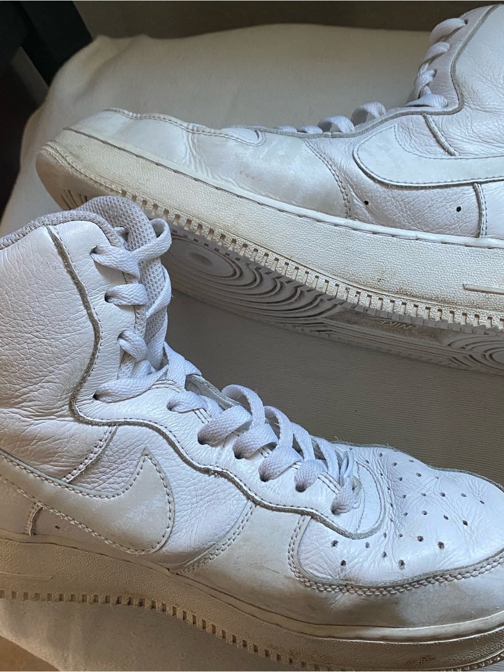Nike Air White High-Top Sneakers — Classic Leather Style
